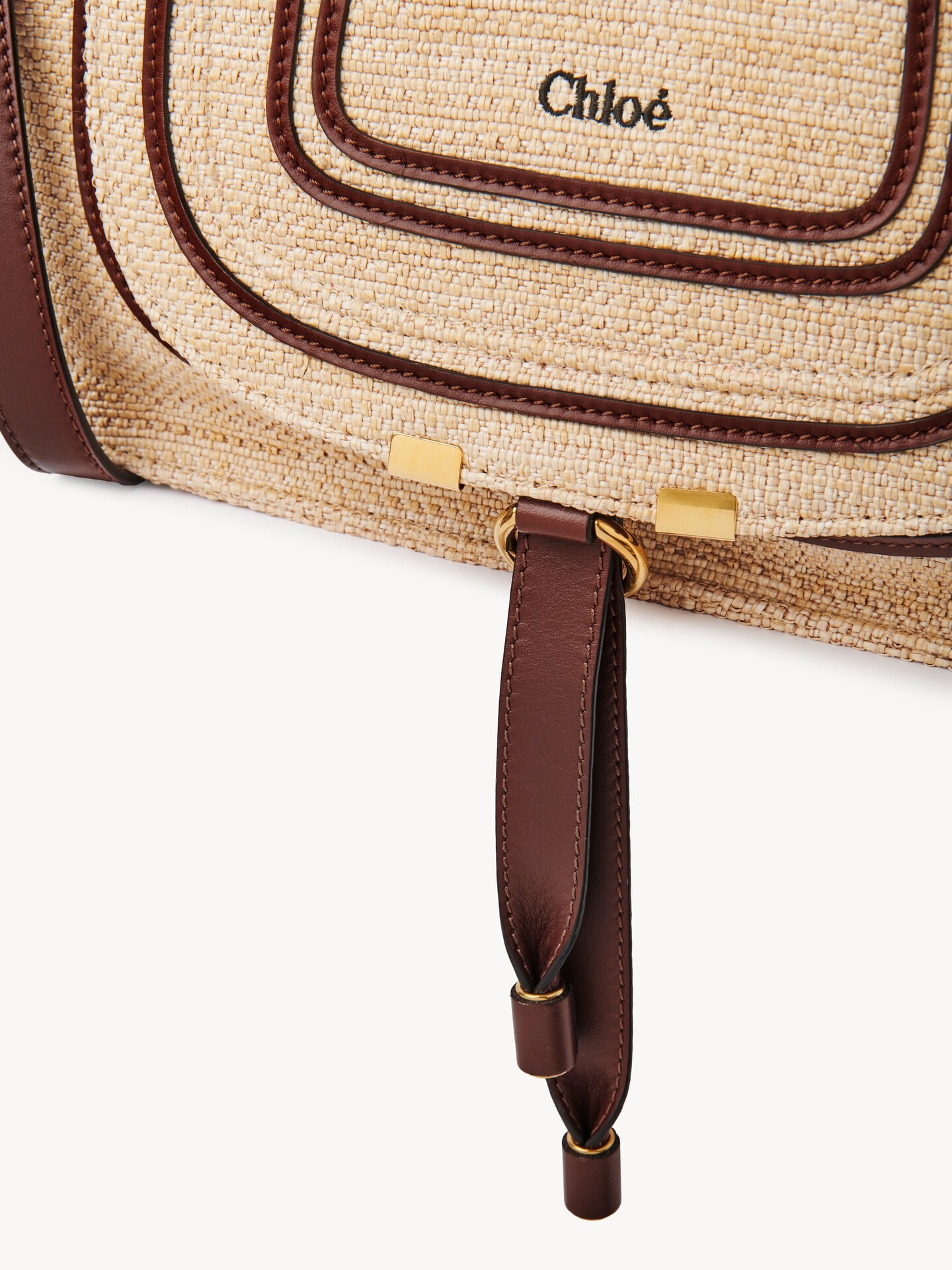 Small Marcie bag in raffia-effect fibers - 9