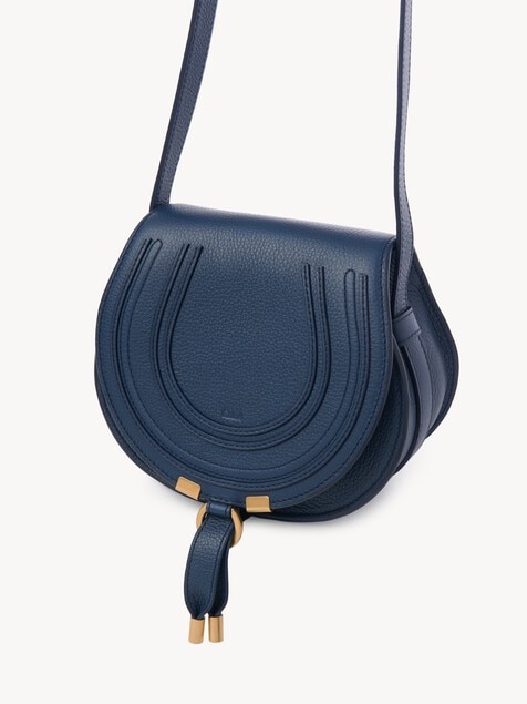 Small Marcie saddle bag in grained leather