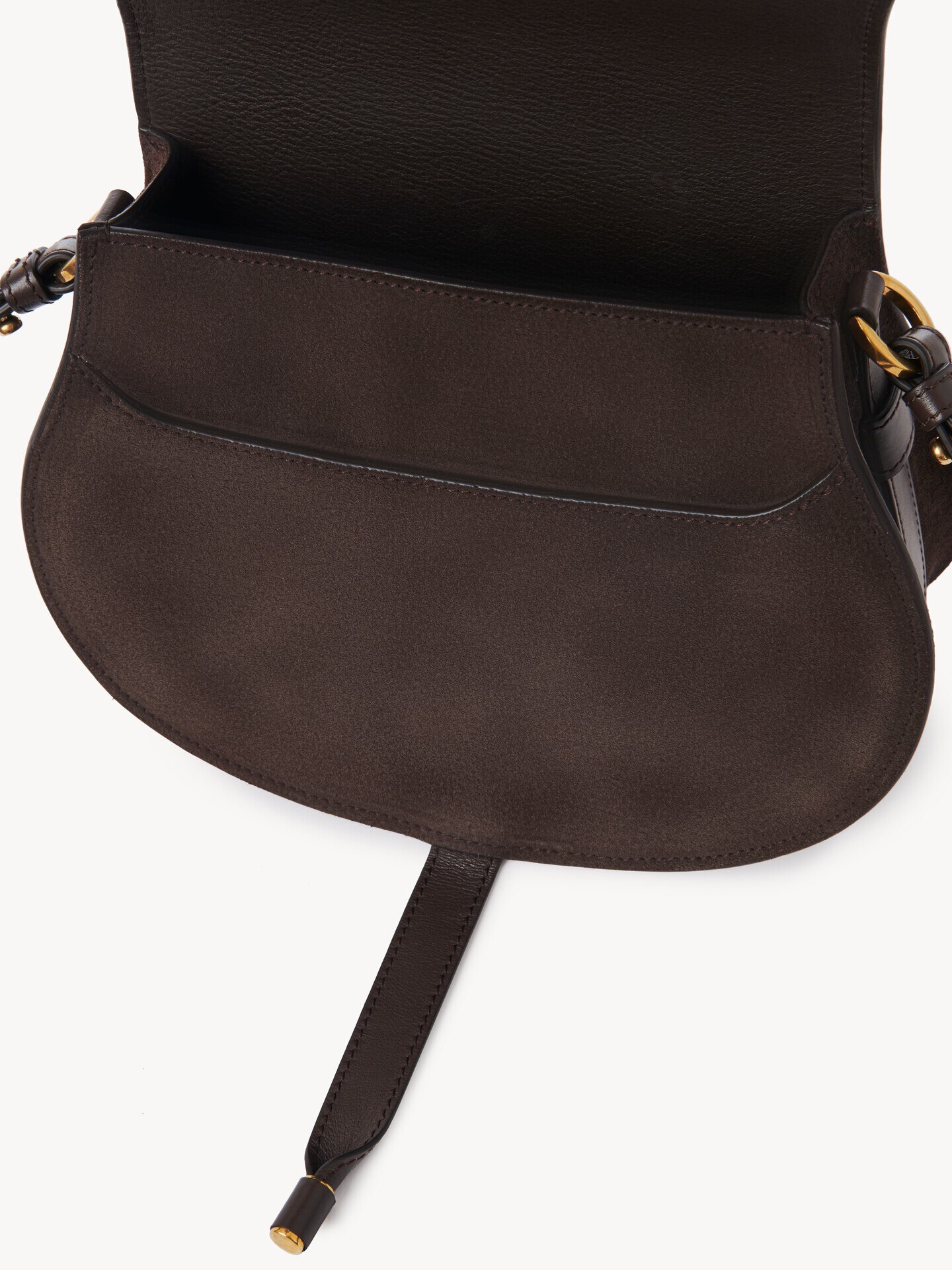 Marcie saddle bag in suede leather - 5.0