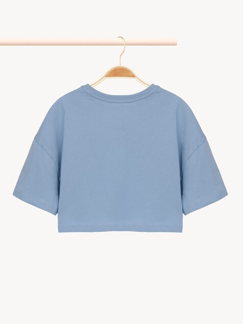 Camiseta cropped con logotipo infantil