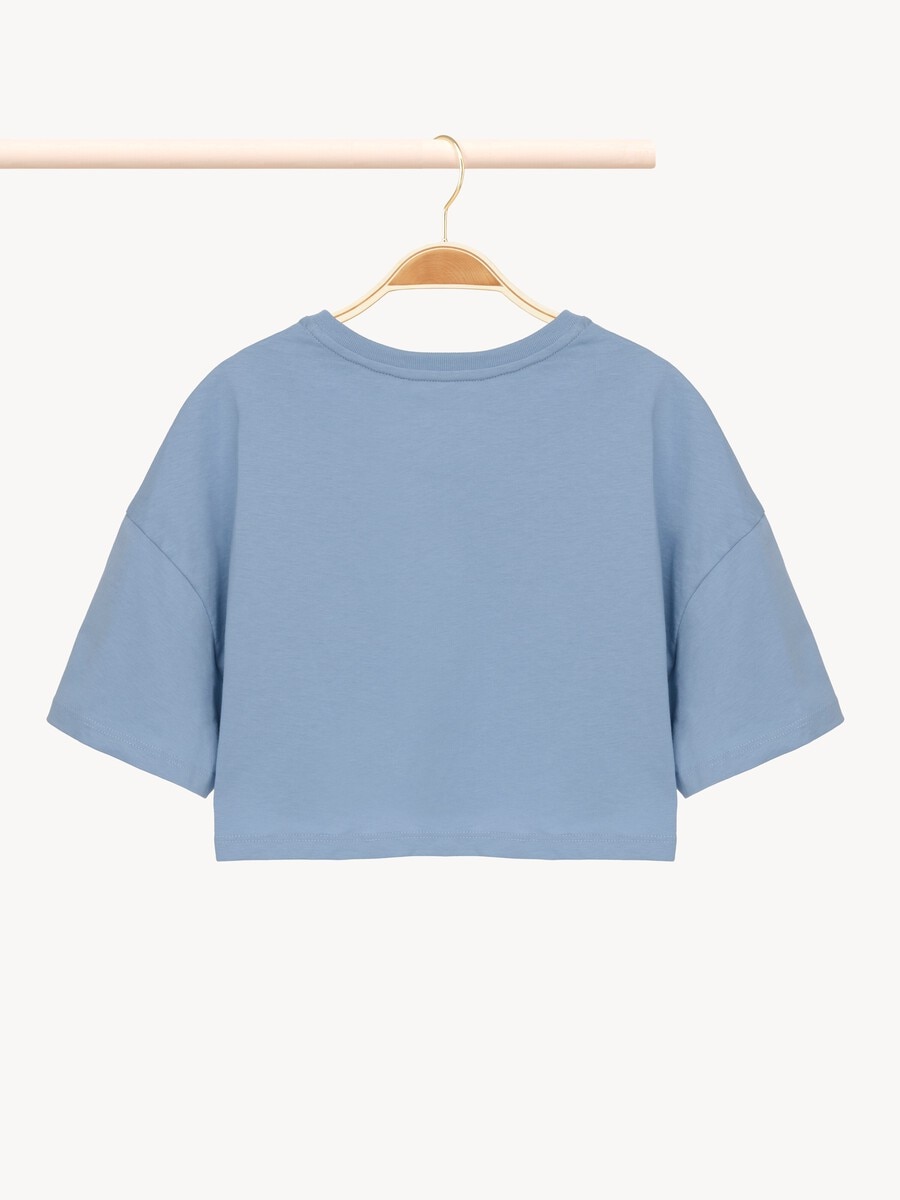 Camiseta cropped con logotipo infantil - 3