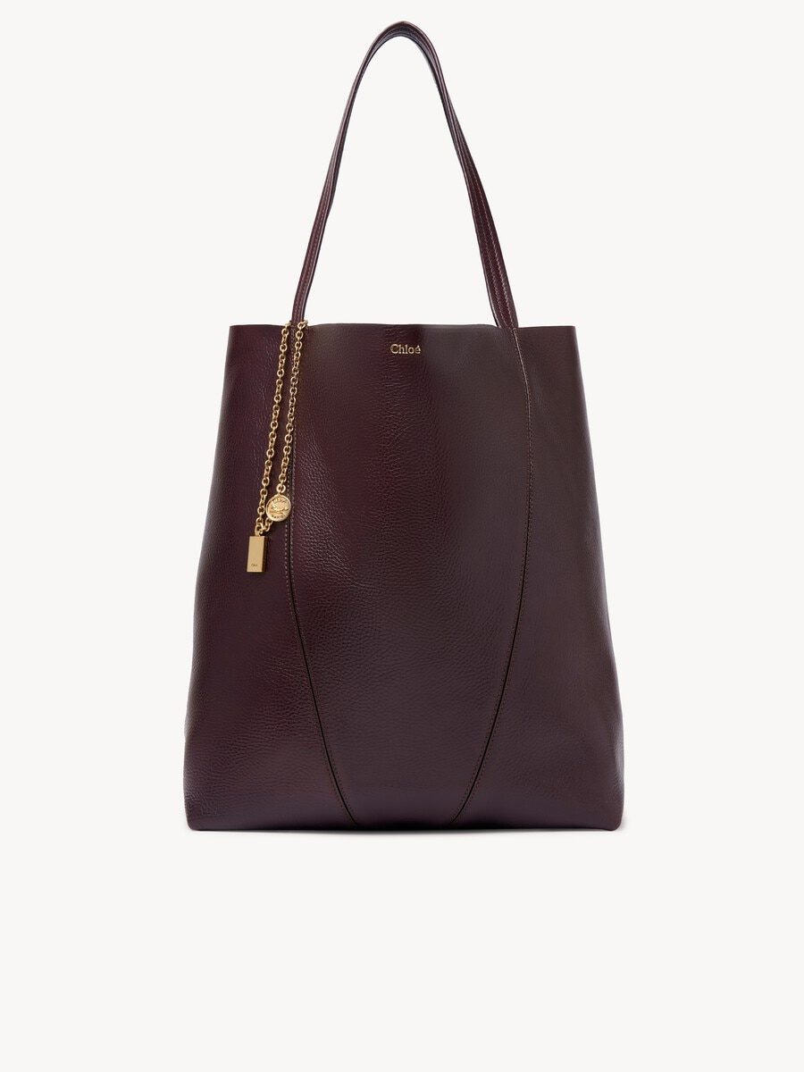 Large Chlo&eacute; Spin tote bag in grained leather - 1