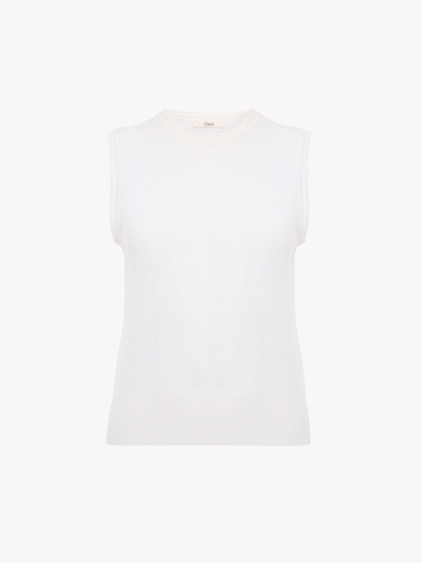 Sleeveless sweater in a wool knit - 2