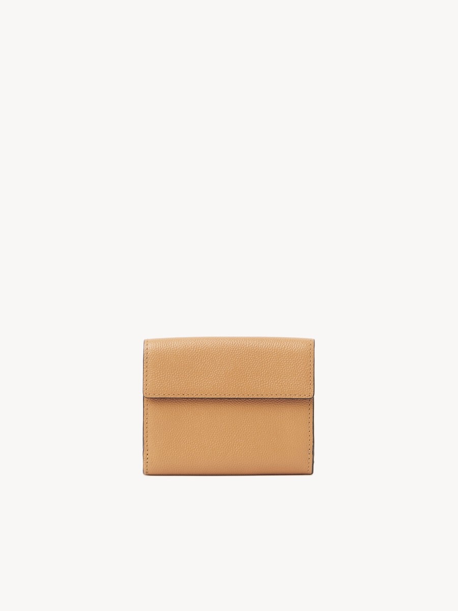 Petit portefeuille &agrave; trois volets Chlo&eacute; Charms en cuir grain&eacute; - 4