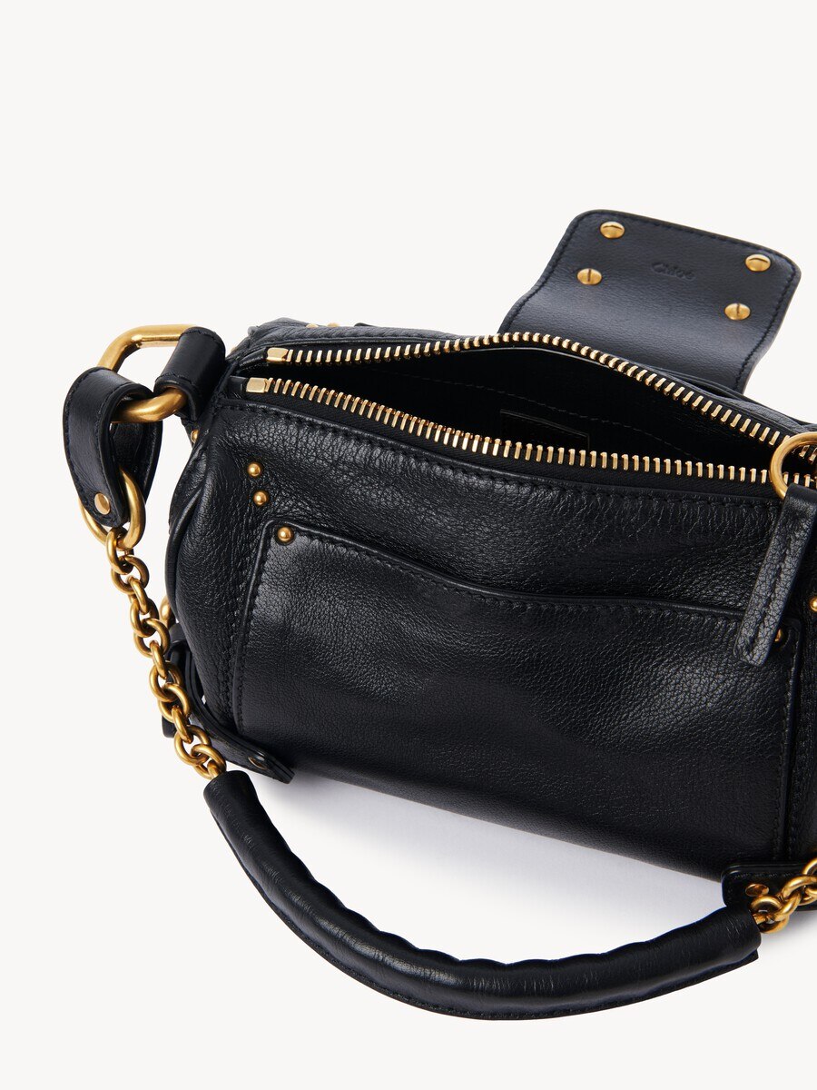 Borsa con catena Paddington piccola in pelle granata - 8