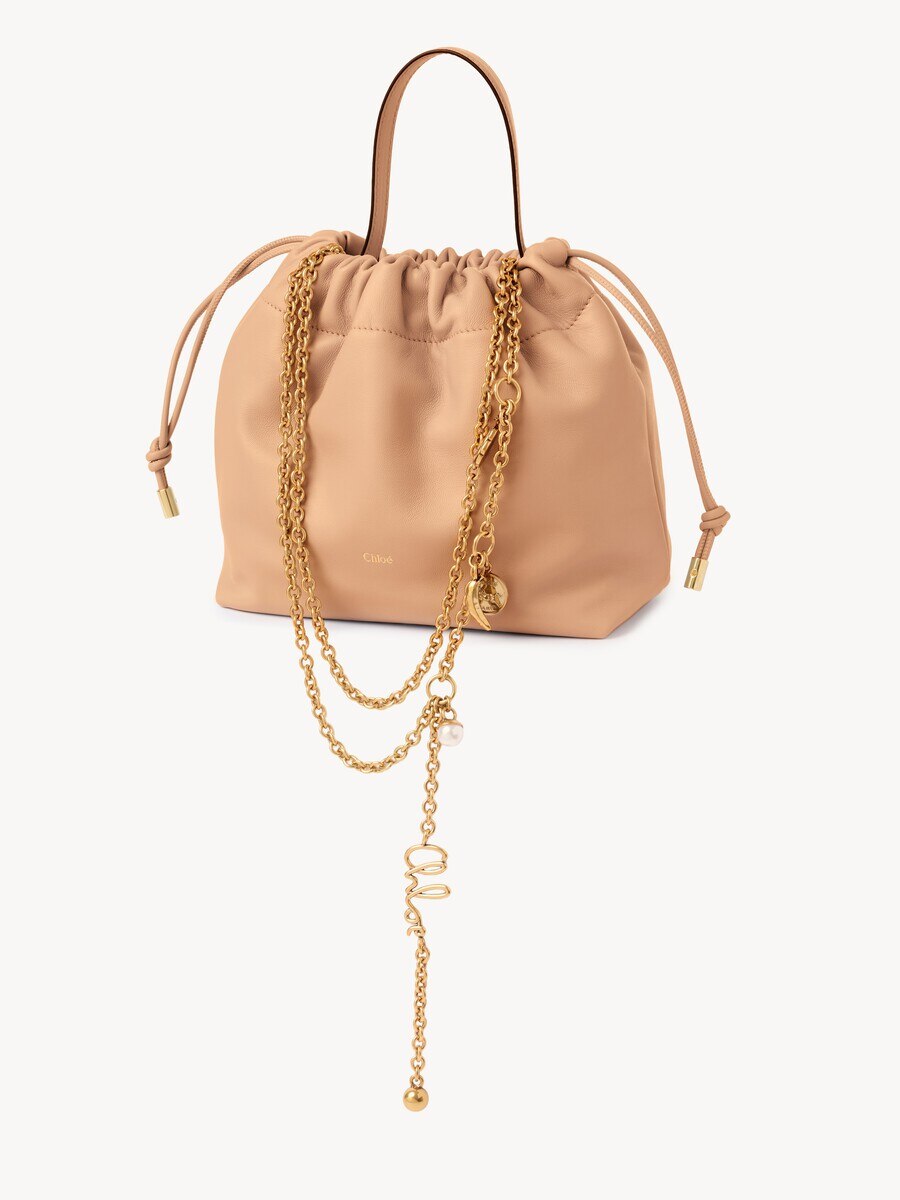 Small Chlo&eacute; Icons shoulder bag with chain in soft leather - 4