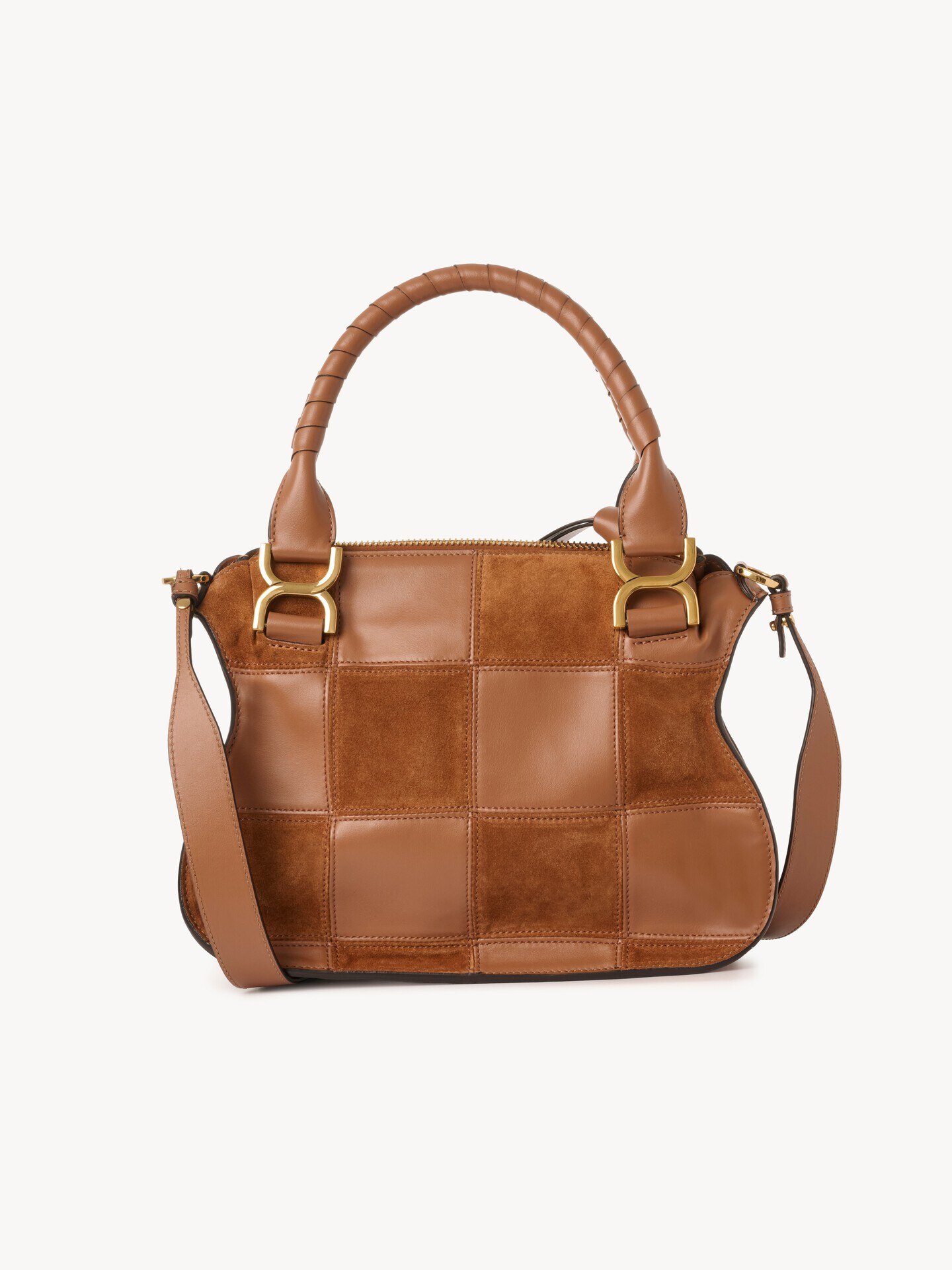 Borsa Marcie piccola in pelle scamosciata e granata - 4.0