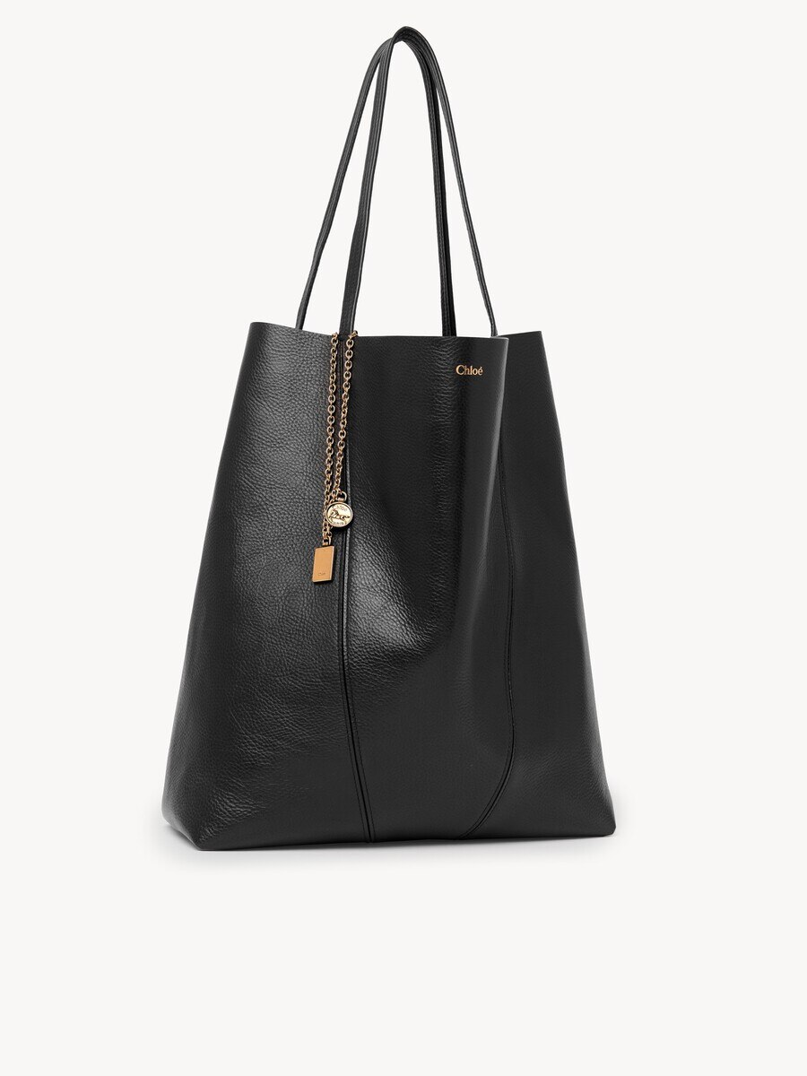 Bolso tote grande Chlo&eacute; Spin de cuero granulado - 5