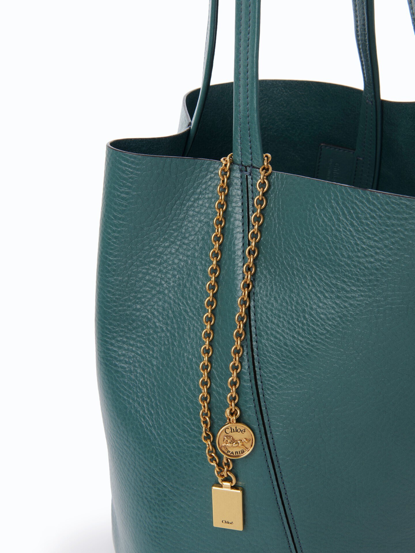 Chlo&eacute; Spin tote bag in grained leather - 6
