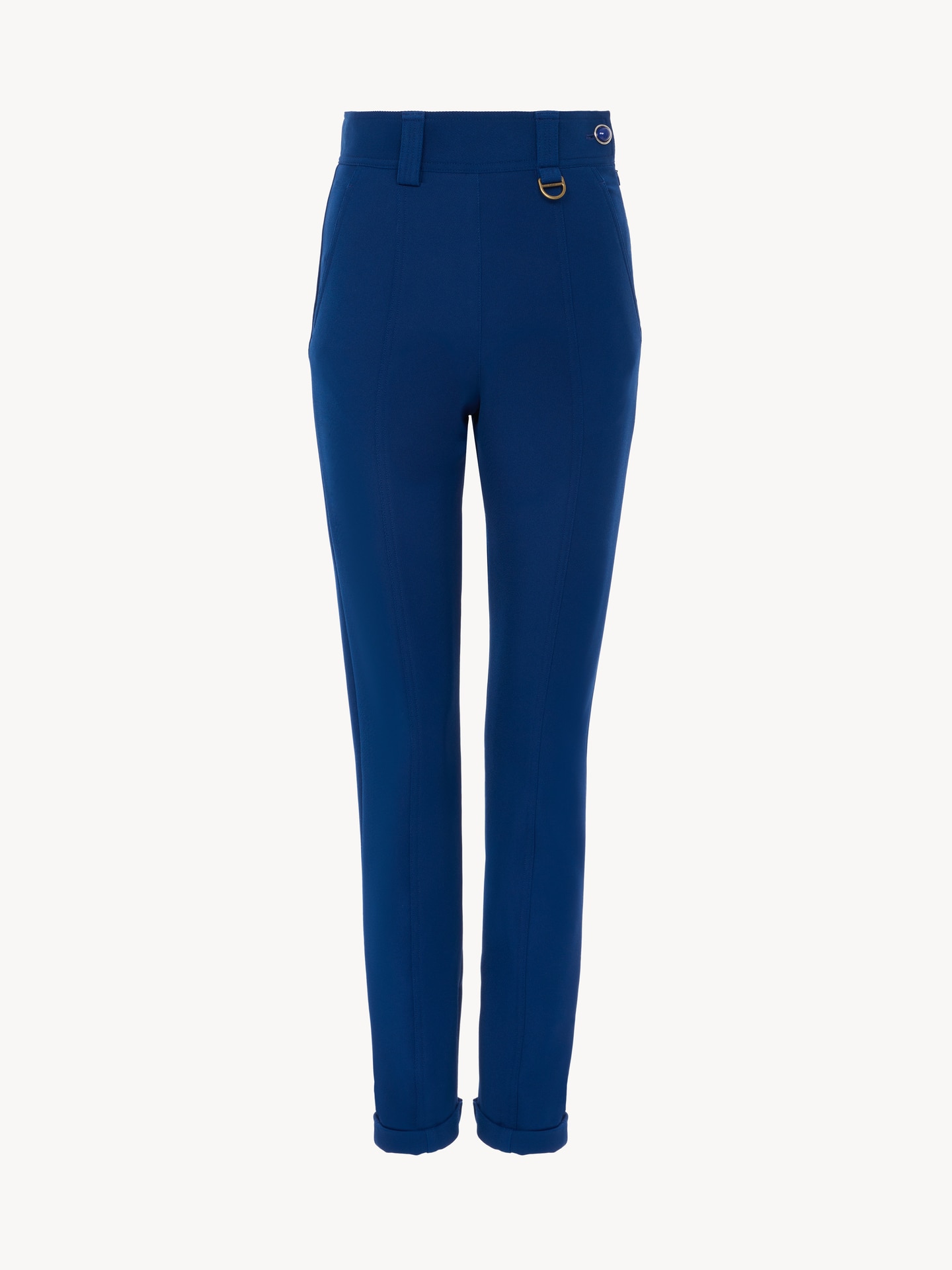 Gathered cropped top in cotton poplin - 1