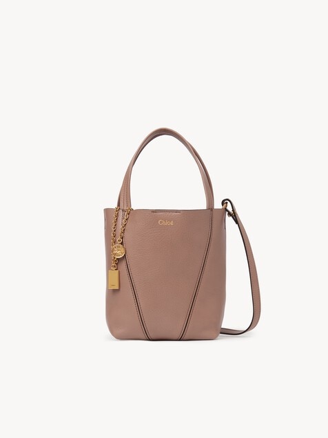 Small Chlo&eacute; Spin tote bag in grained leather