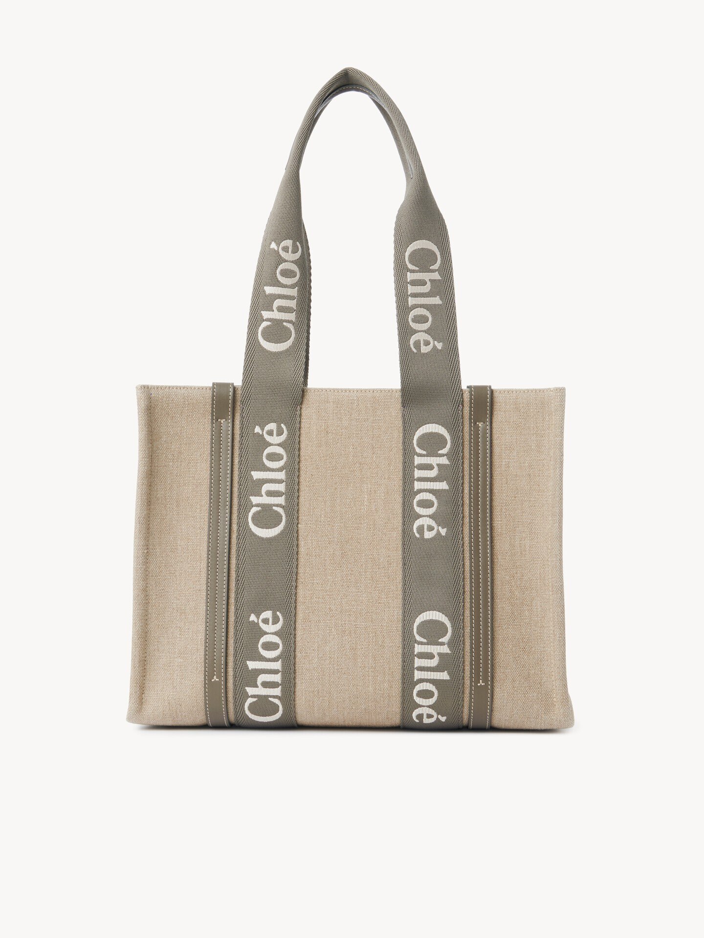 Woody tote bag in linen - 5