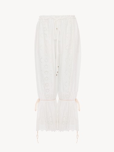 Fluid drawstring pants in soft cotton - 2