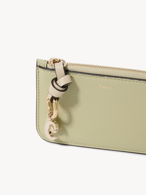 Alphabet wallet in grained leather