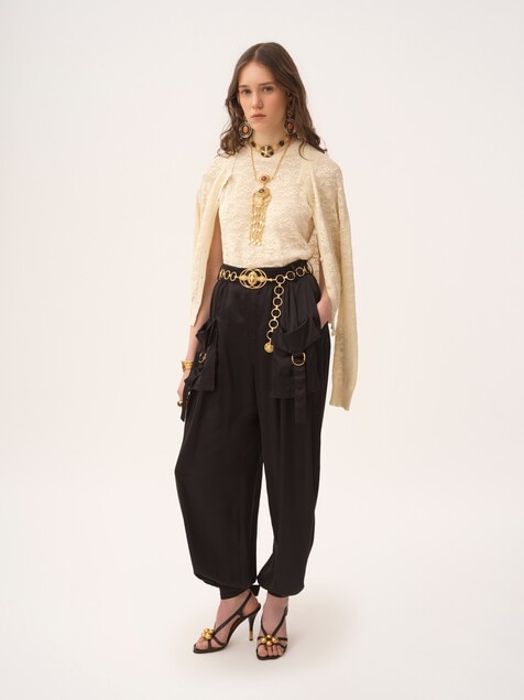 Twin set in cotton-silk knit