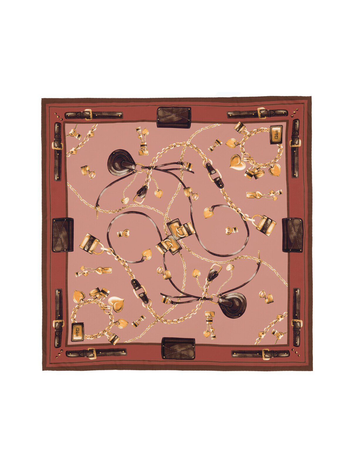 Chloé The Chloé Paddington square scarf in silk twill