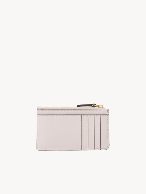 Petit porte-cartes et monnaie Chloé Iconic en cuir grainé
