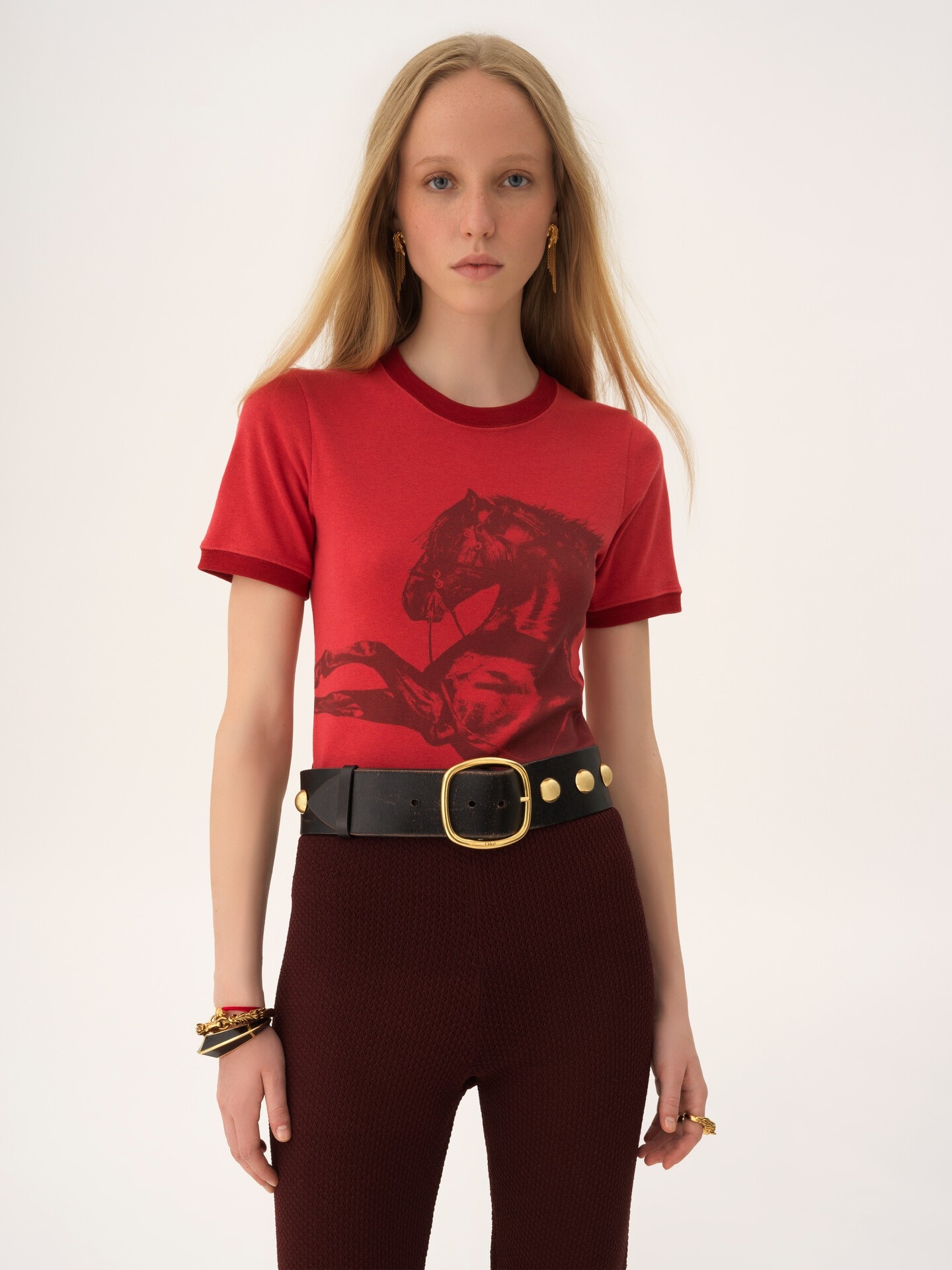 Camiseta corta con logotipo de jersey jaspeado - 4