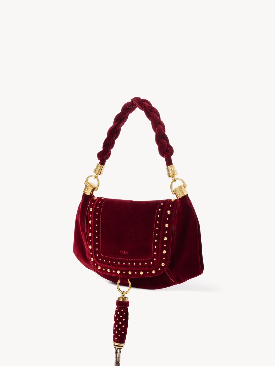 Bolso hobo Marcie Foulard peque&ntilde;o de terciopelo con tachuelas - 3
