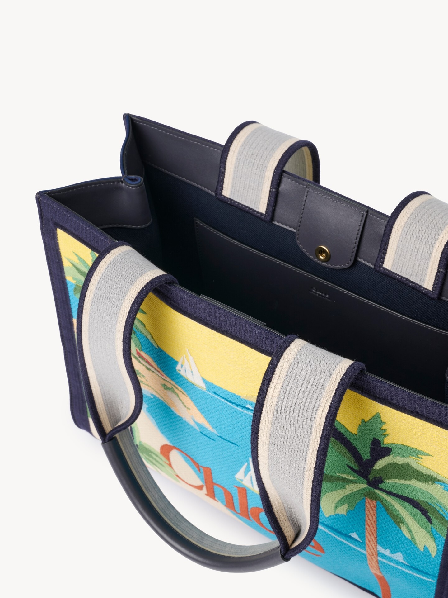 Chlo&eacute; Soleil tote bag in embroidered canvas - 5.0