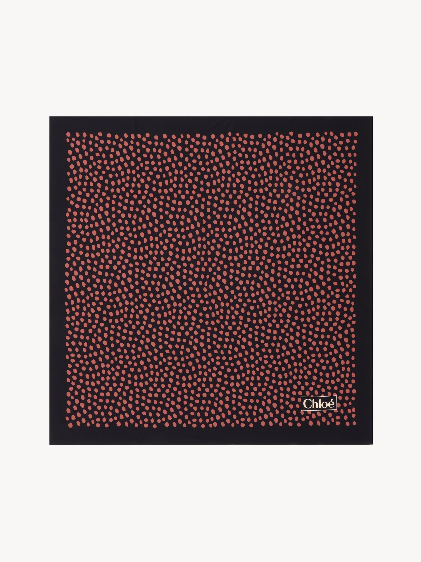 The Chlo&eacute; Spotted square scarf in silk - 1