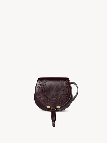 シャイニーレザー製スモールMarcieサドルバッグ Auburn Red - Chloé