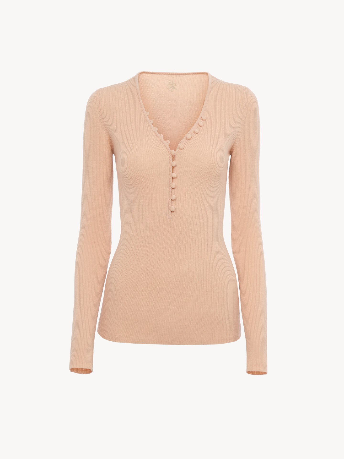 Camisa Henley de punto de lana merina - 1