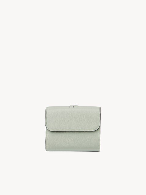 Petit portefeuille &agrave; trois volets Alphabet en cuir grain&eacute;