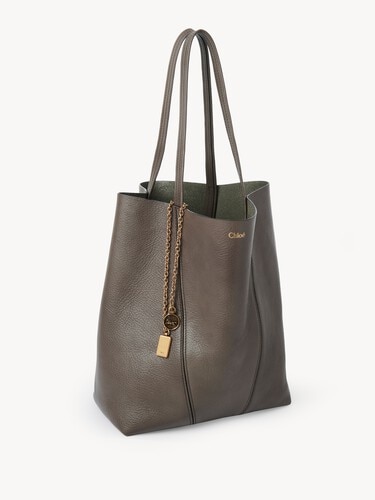 Chlo&eacute; Spin tote bag in grained leather - 5