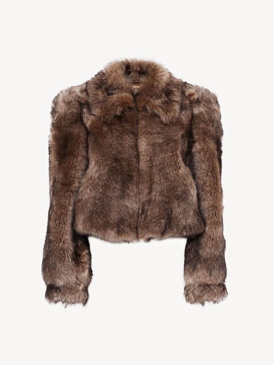 Cropped jacket in shearling - Packshot