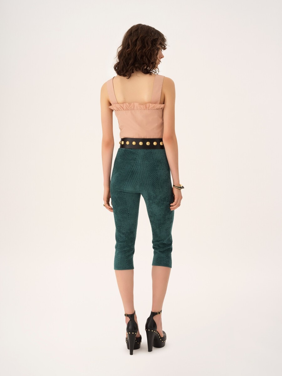 Cropped fitted tank top in technical taffeta - 5