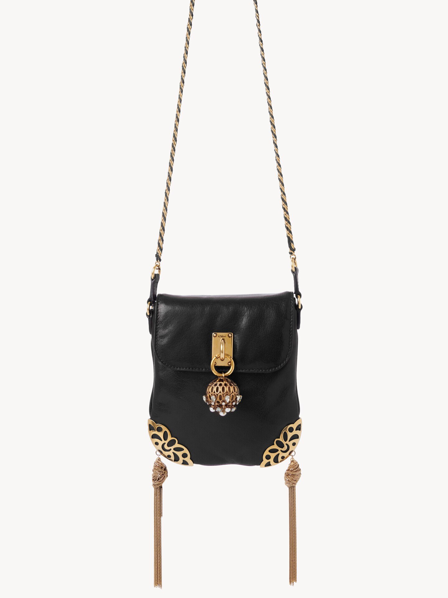 Ch&acirc;teau Treasures chain flap bag in grained leather - 2