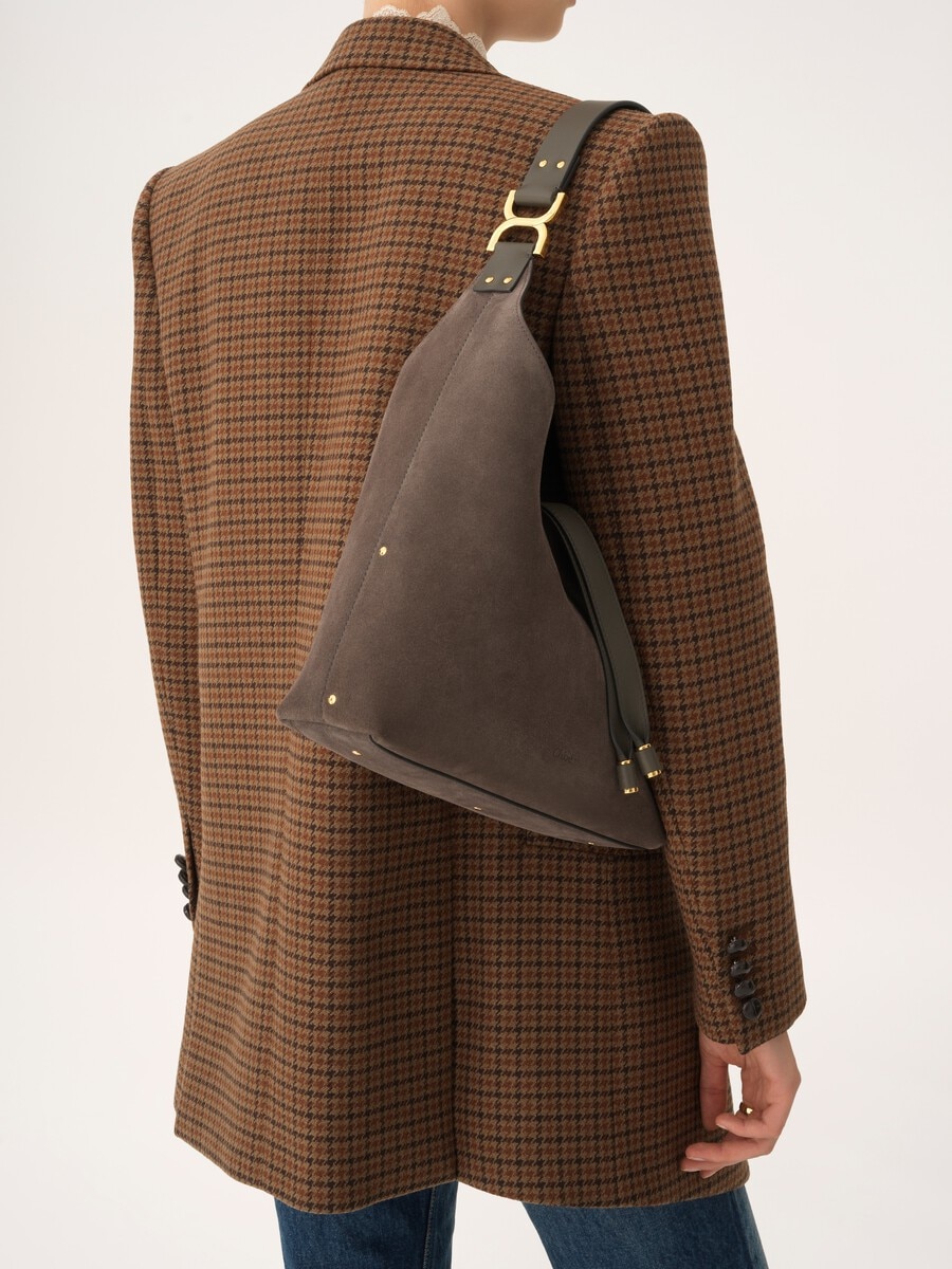 Kleine Marcie Hobo Bag aus Wildleder - 3