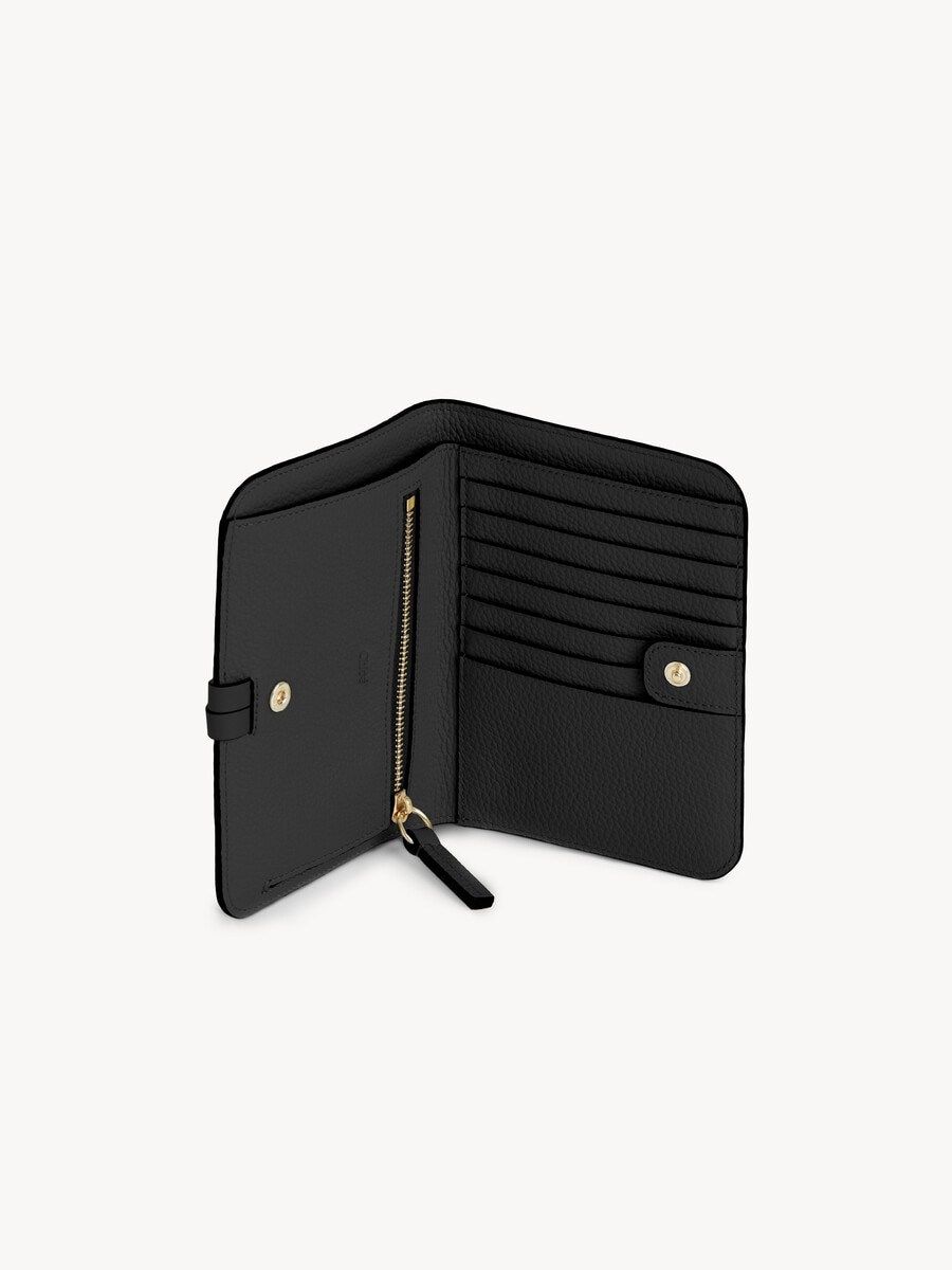 Alphabet bi-fold wallet in grained leather - 4