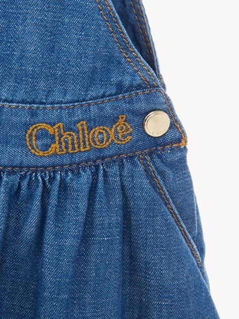Kids' denim dungaree dress