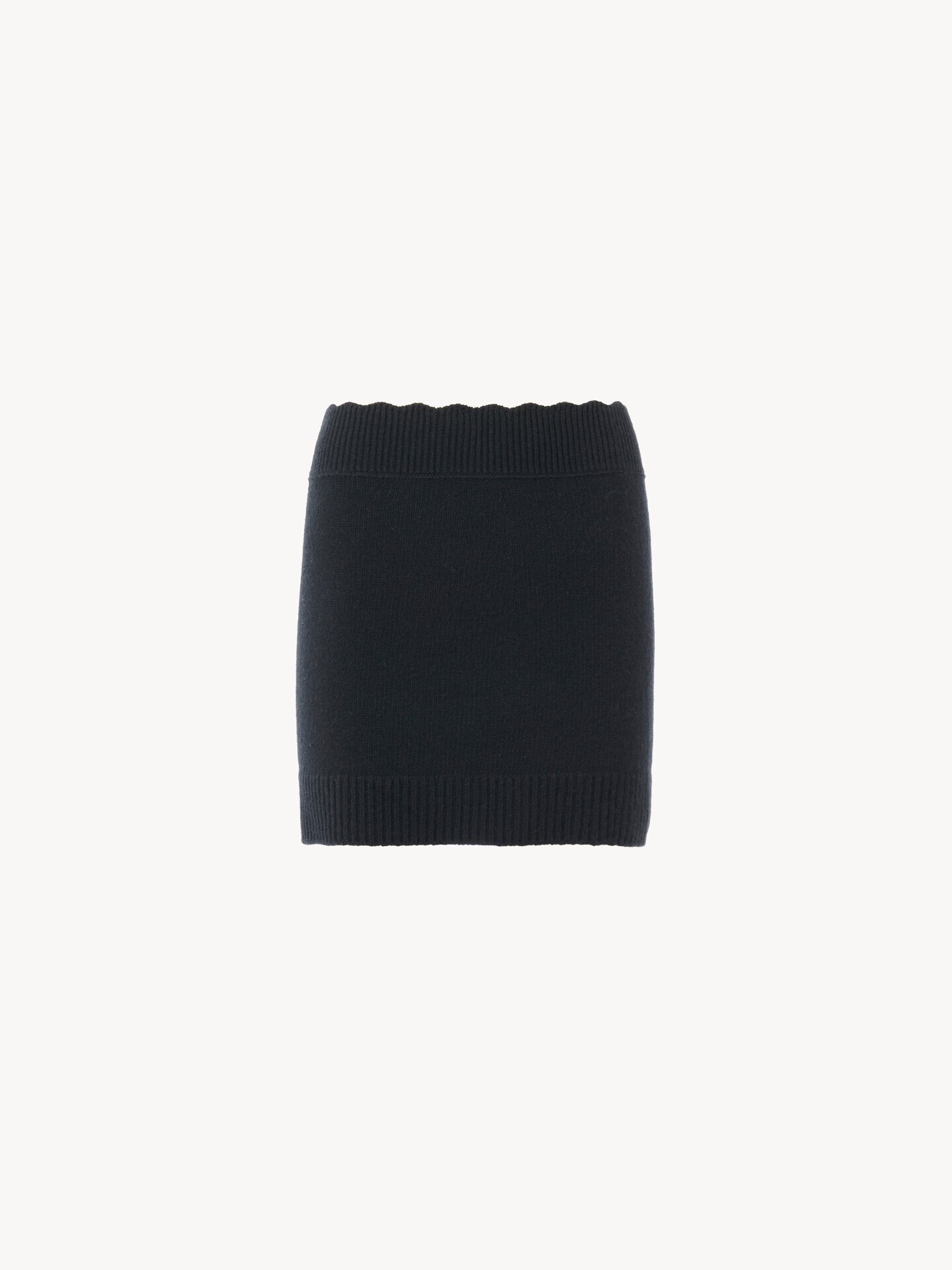 Fitted mini skirt in a wool & cashmere knit - 2