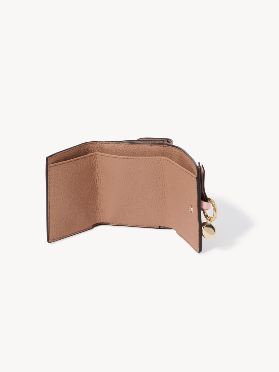 Mini Alphabet tri-fold in grained leather - 5
