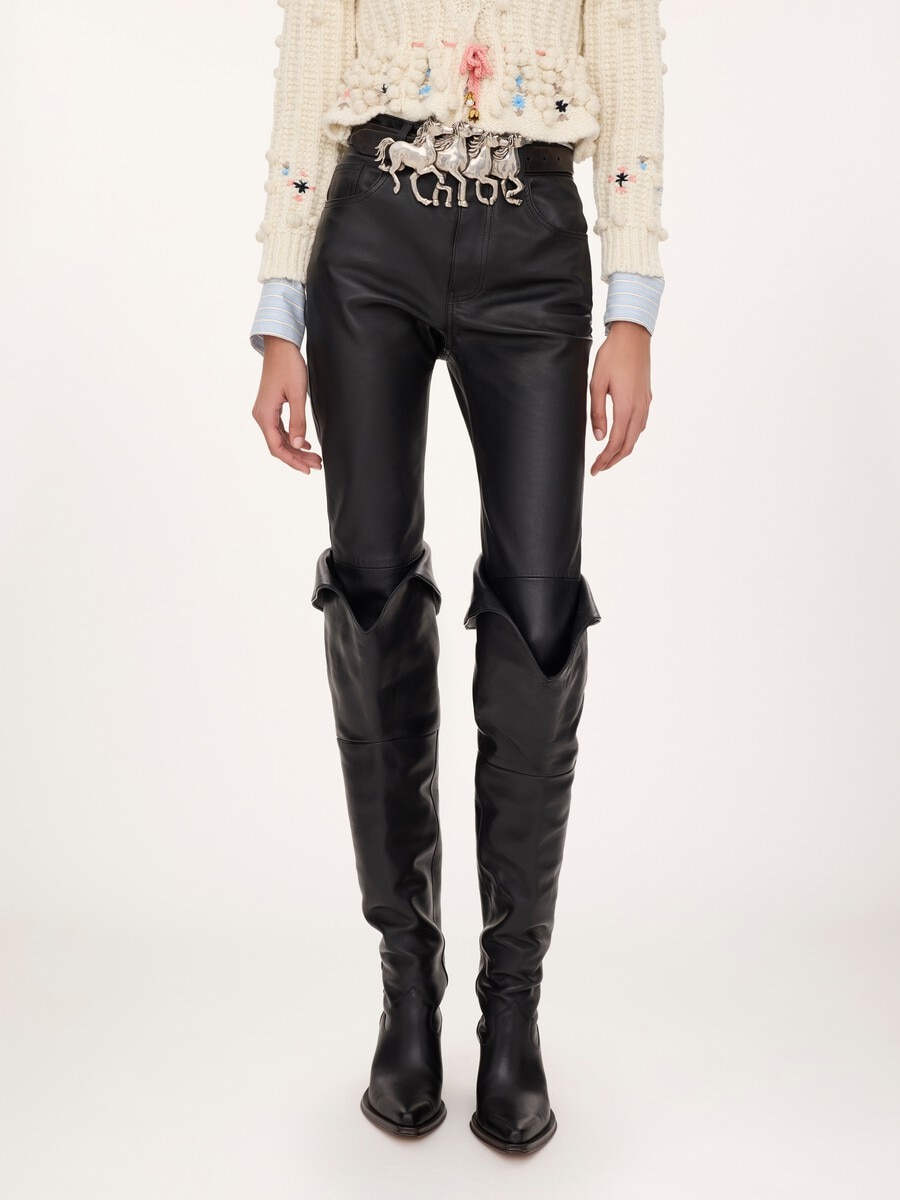 Slim pants in leather - 4