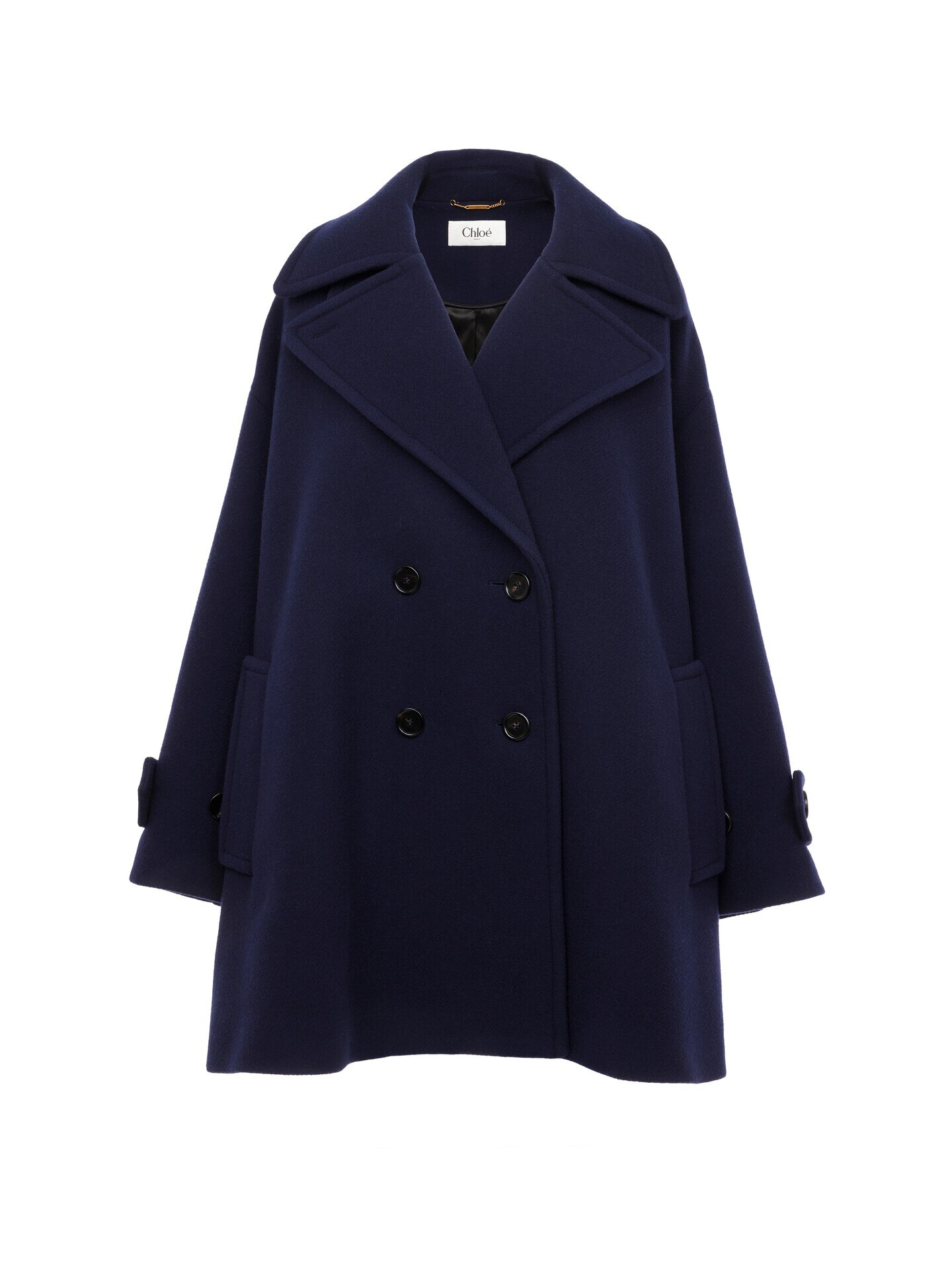 Chloe クロエ ノーカラーダブルブレストウールコート美品(お値下げ) ダブルコート（アウター）｜Chloe（クロエ）｜ STRASBURGO