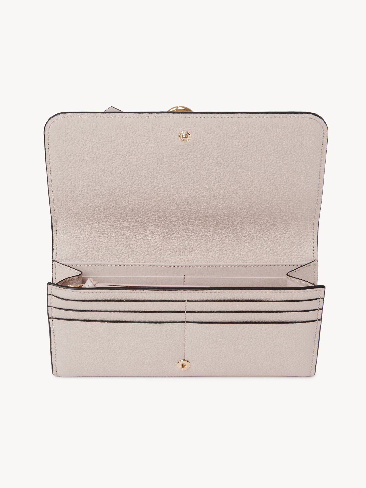 Cartera con solapa Alphabet de cuero granulado - 5