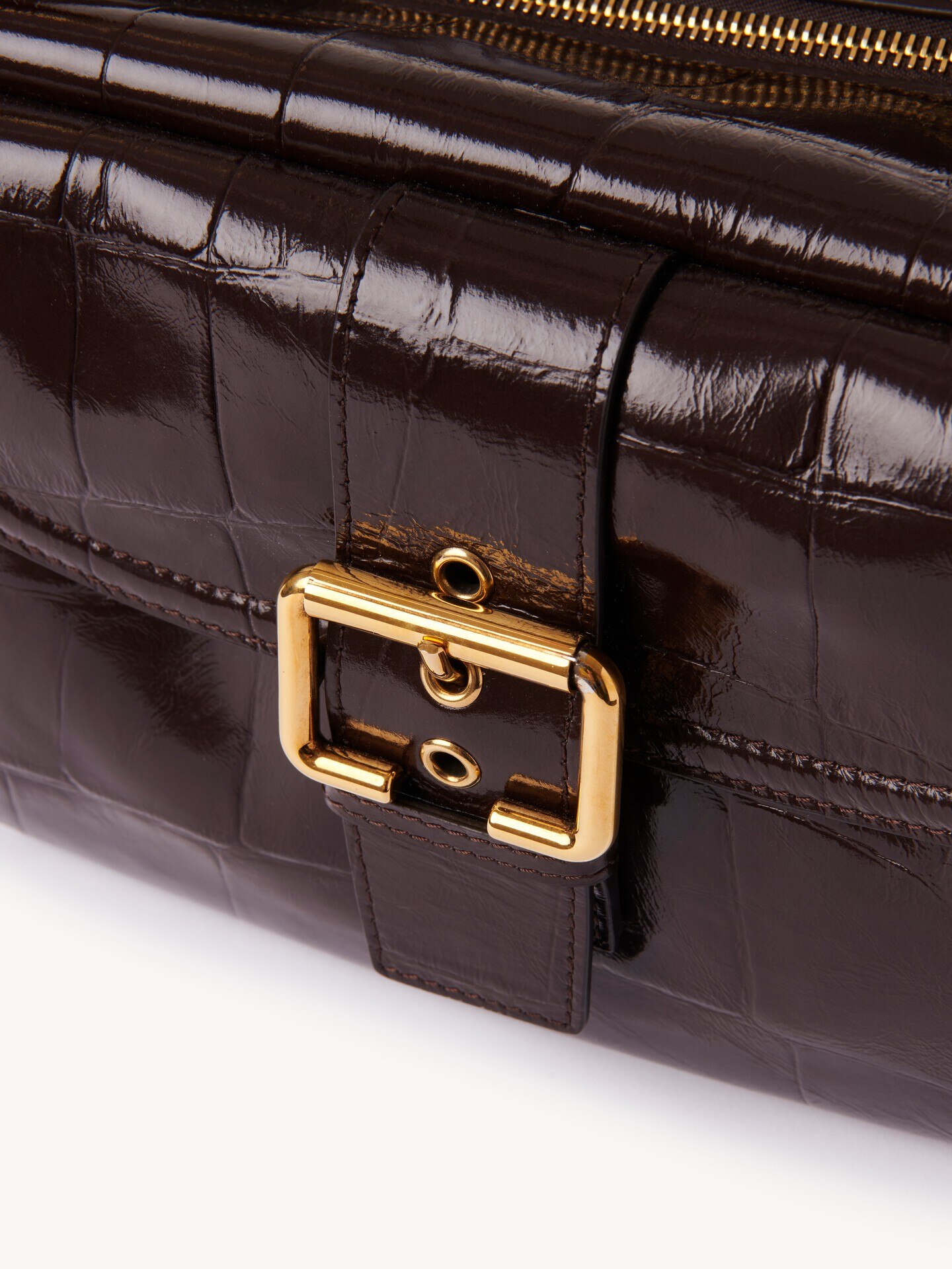 Camera bag in croco-effect leather - 7