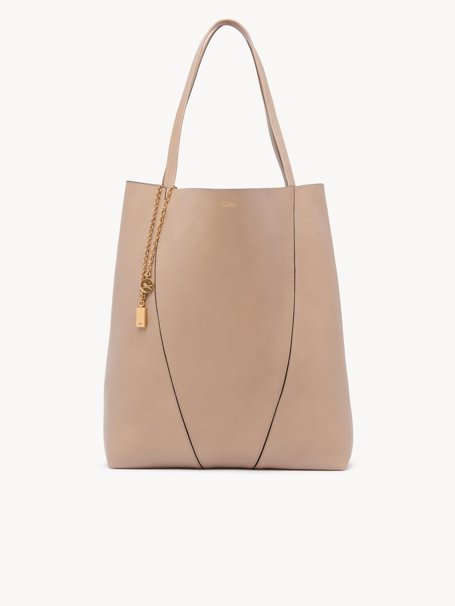 Large sac cabas Chlo&eacute; Spin en cuir grain&eacute; - 1