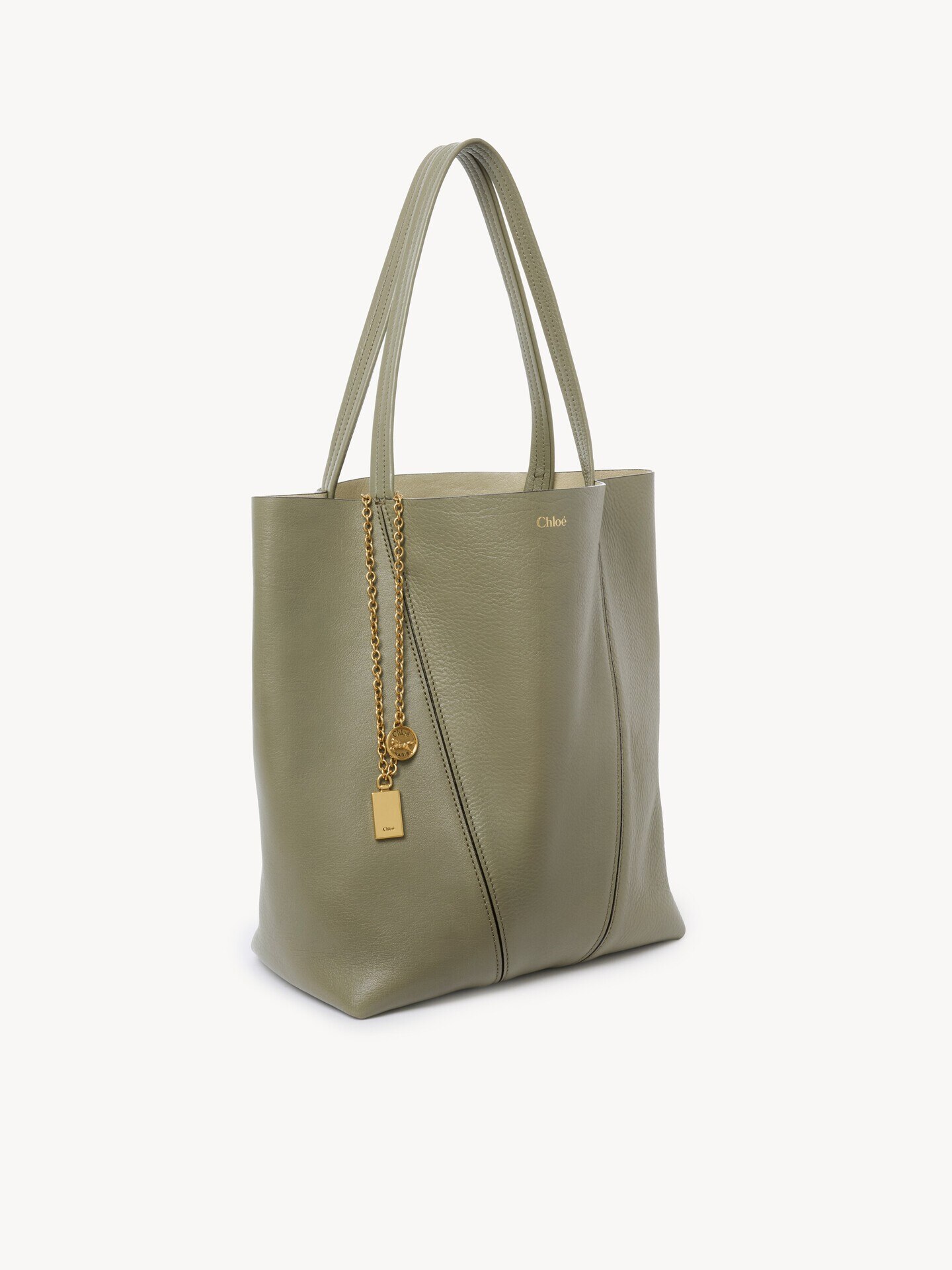 Chlo&eacute; Spin tote bag in grained leather - 4