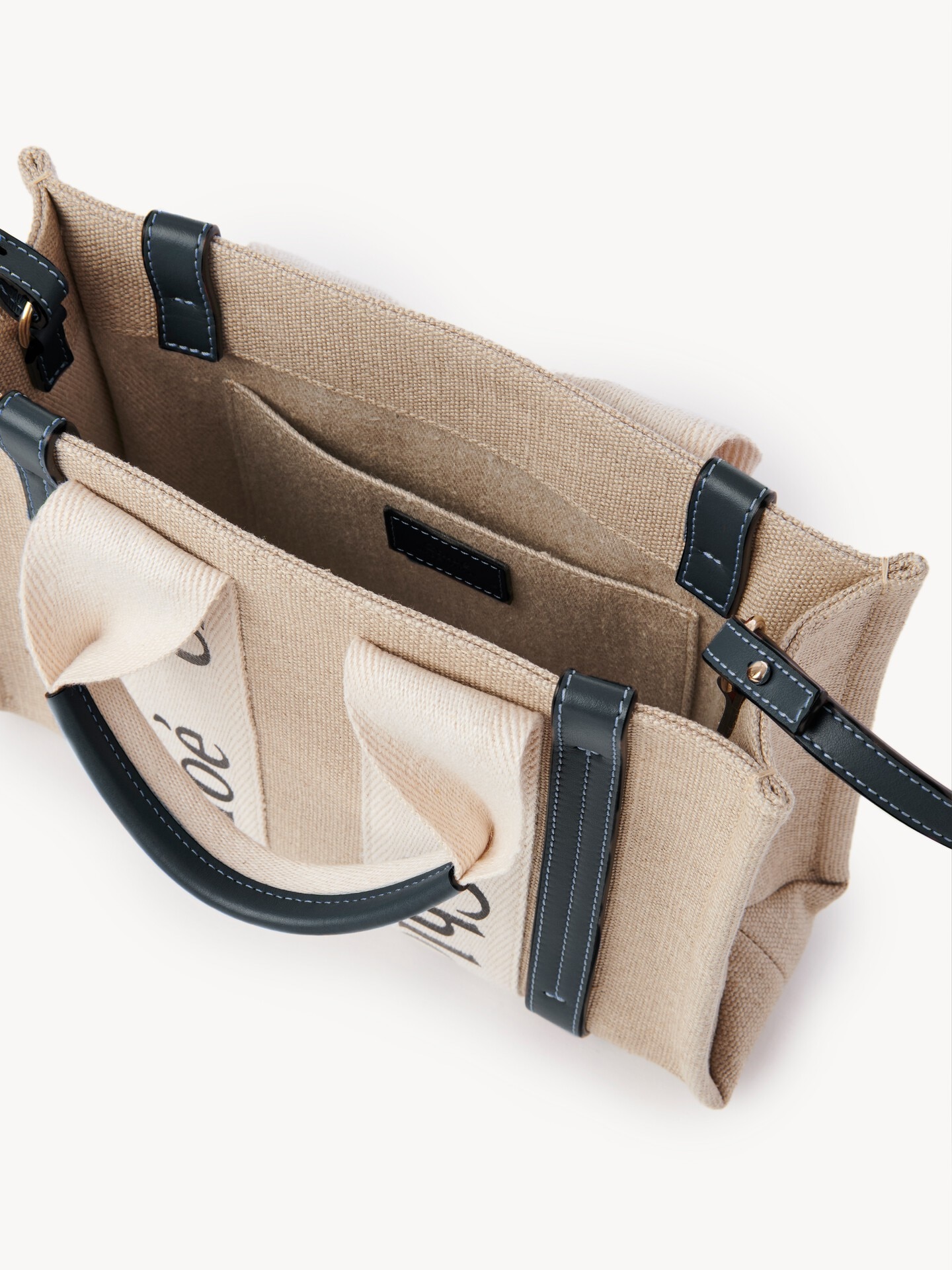 Petit sac cabas Woody en toile de lin - 6