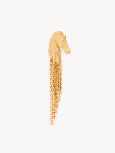 Chlo&eacute; Chain Horse ピアス