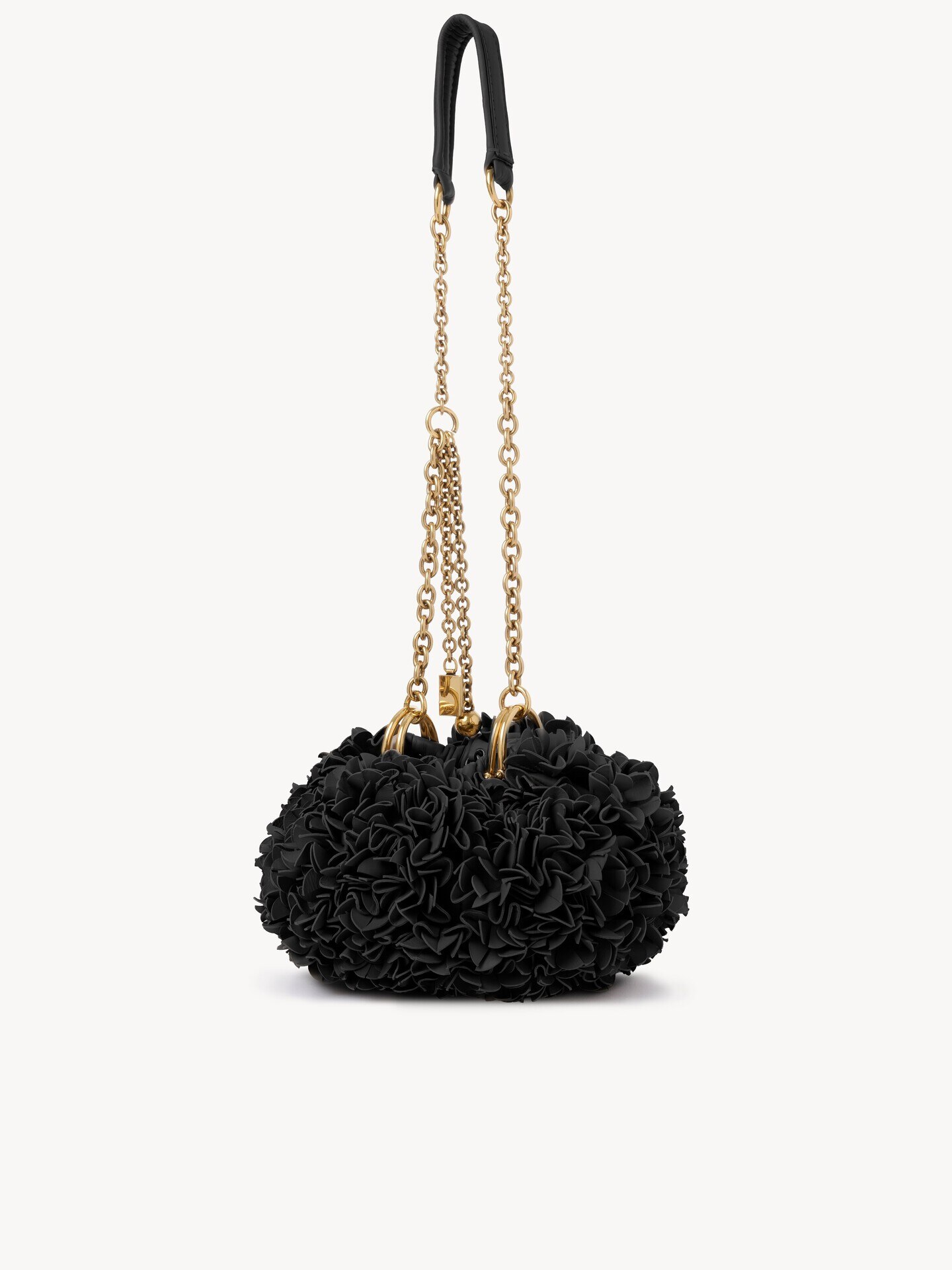 Chlo&eacute; Pliss&eacute; shoulder bag with chain in leather with flowers - 2.0