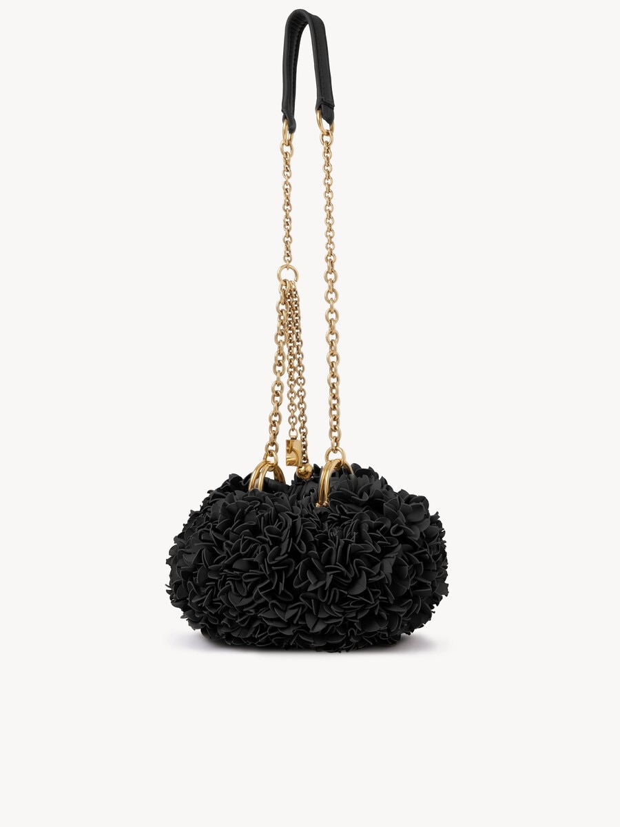 Chlo&eacute; Pliss&eacute; shoulder bag with chain in leather flowers - 3