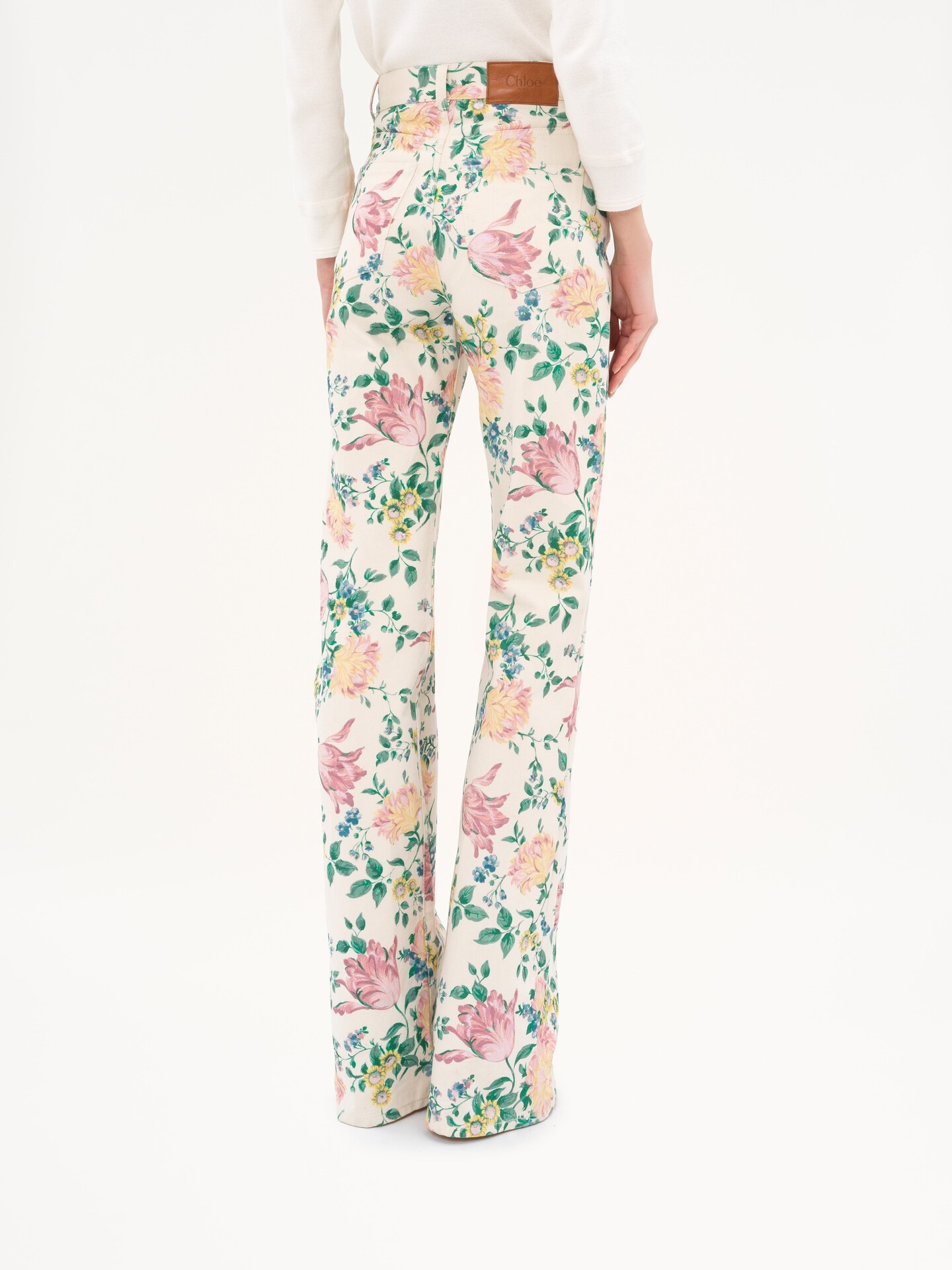 High-rise flare jeans in denim - 6