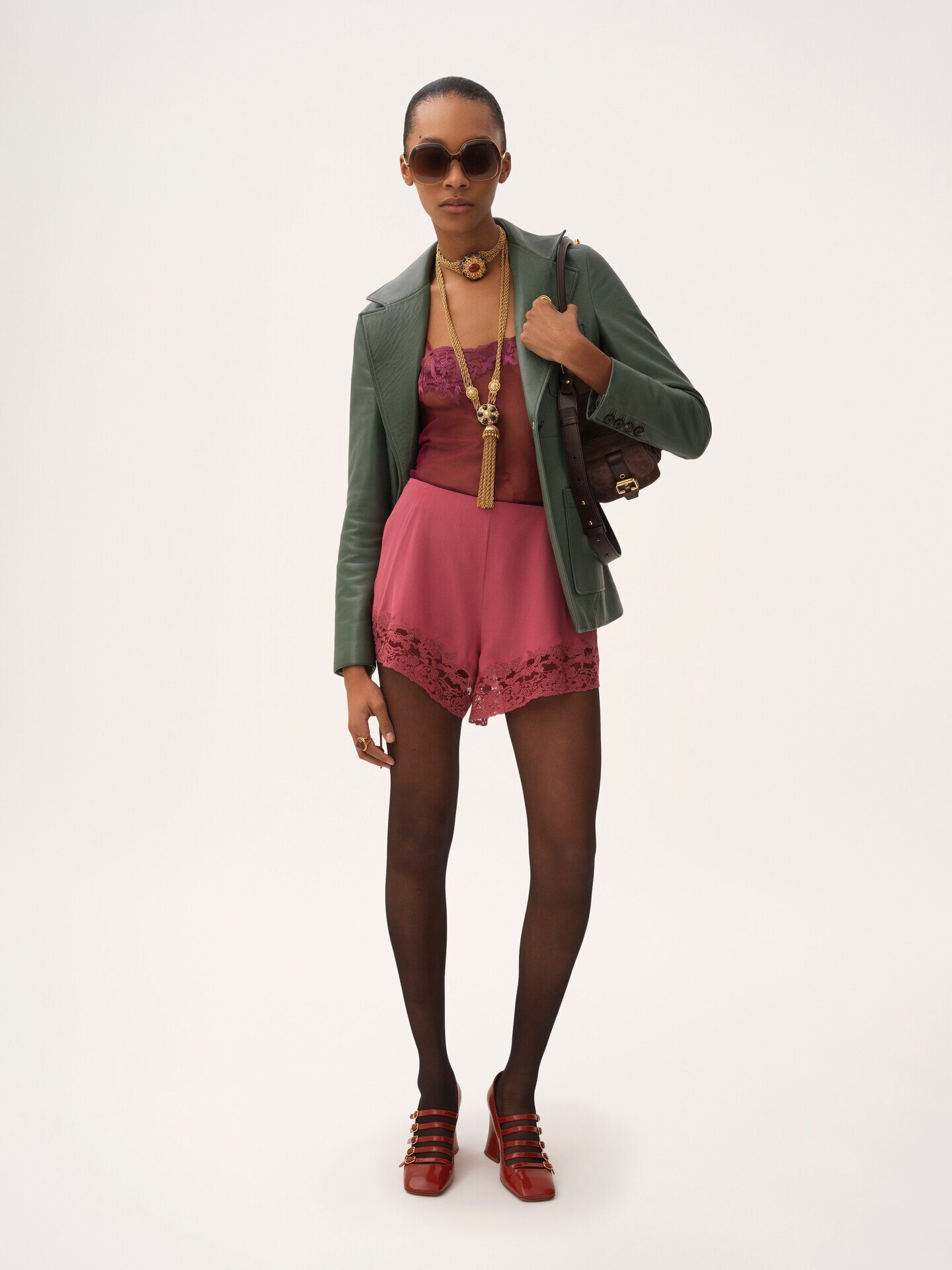 Tailored jacket in leather - 3