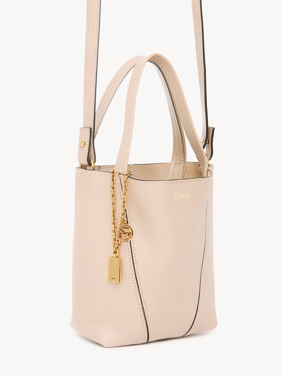 Tote bag Chlo&eacute; Spin piccola in pelle granata - 4
